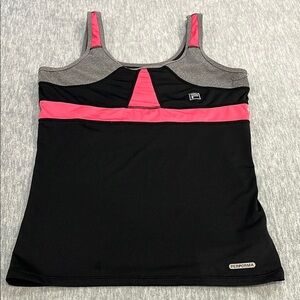 Fila Women's Black and Pink  tenis tank Top size M